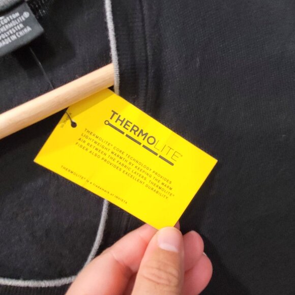 Men's Claiborne Performance ThermoLite Black V-Neck Pullover Sweater Size Large - Picture 5 of 11